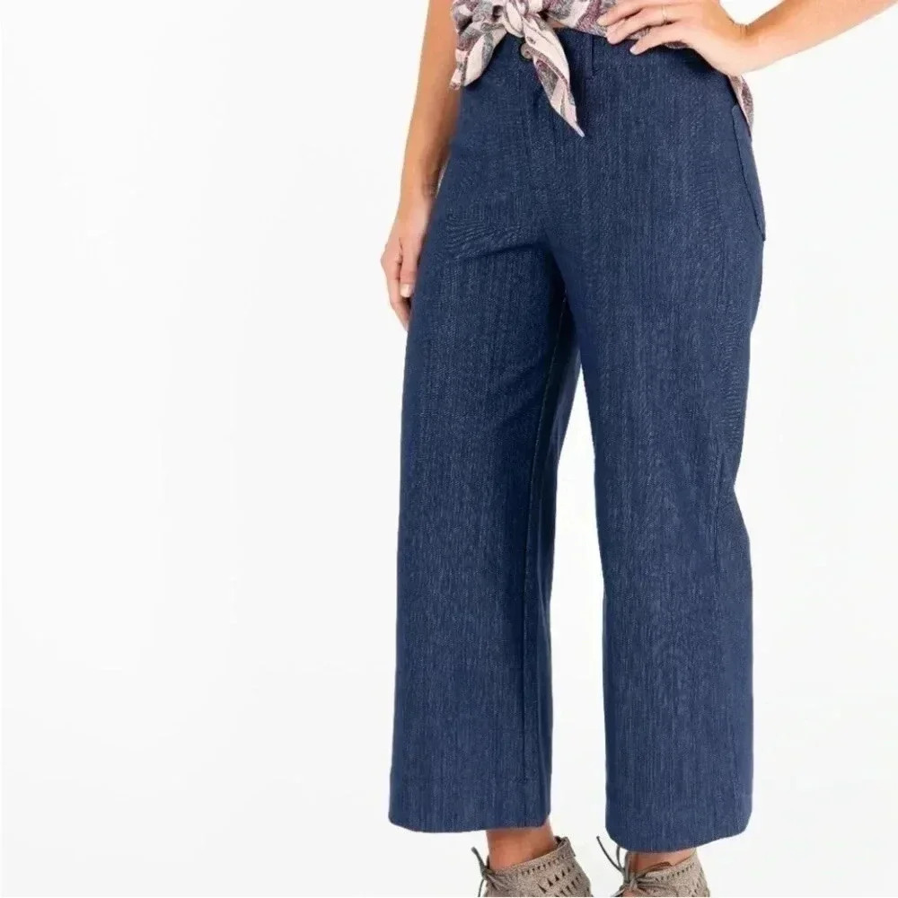 Agnes & Dora Wide Leg Crop Pant Navy